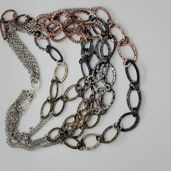 NWOT Premier Designs OCTOBER ZEST Multi-Strand Link Fall Vibes Necklace - Picture 1 of 9